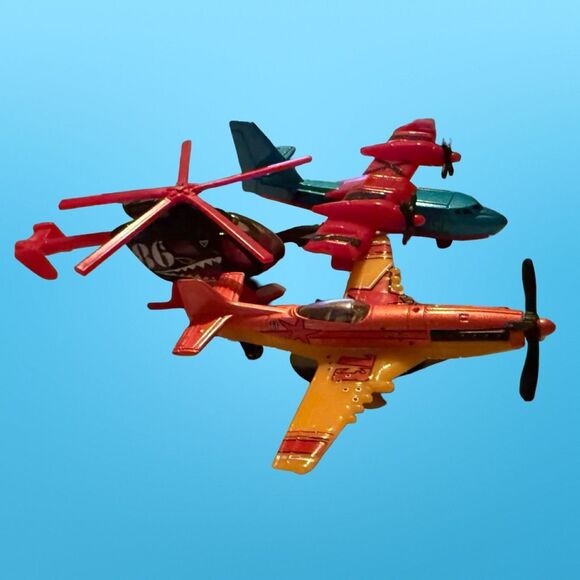 Matchbox Diecast #87 Black Helicopter Stunt Plane & Sky Buster Airplanes B14 - Picture 10 of 10